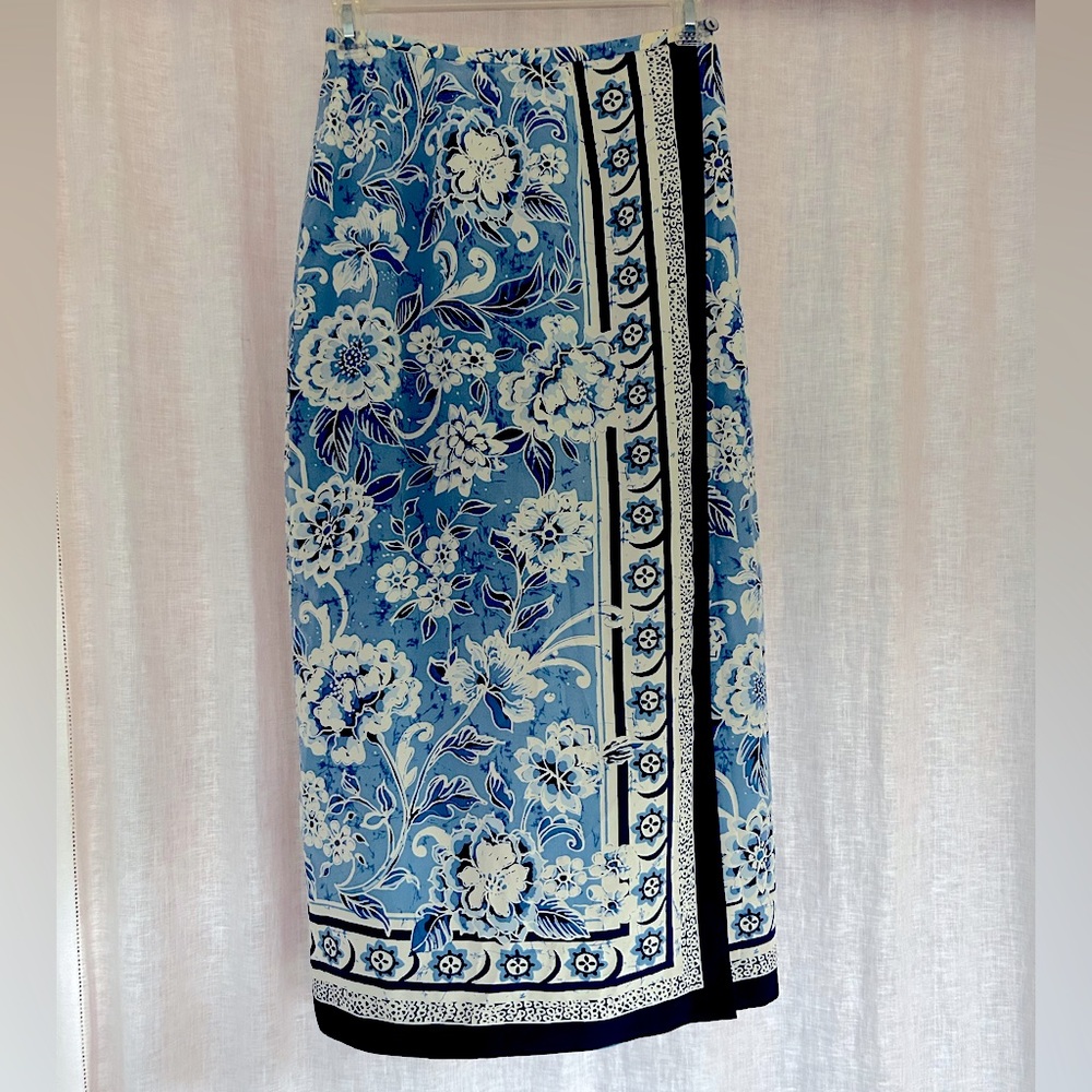 Talbots Silk Wrap Skirt